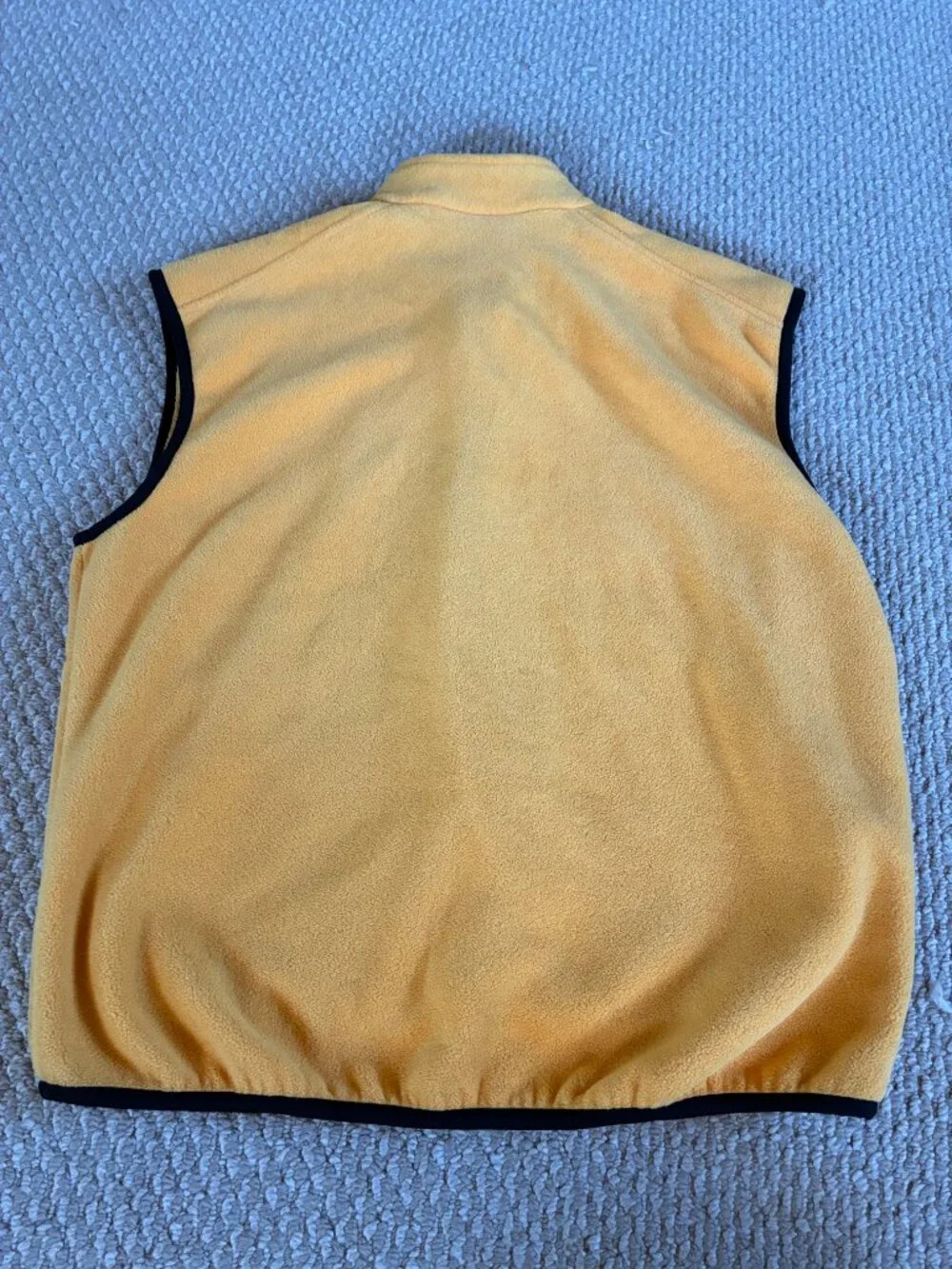 Vintage Rare North Face Vest Sleeveless Fleece Yellow Black Large Made in USA